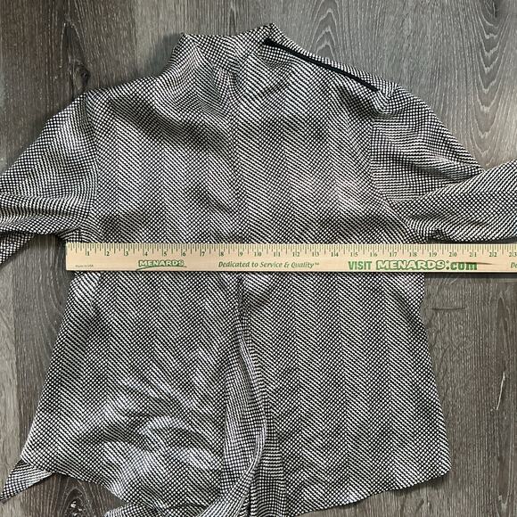 The Look Randolph Duke Vintage Long Sleeve High Collar Tie Front Blouse Women 10 - Picture 8 of 12